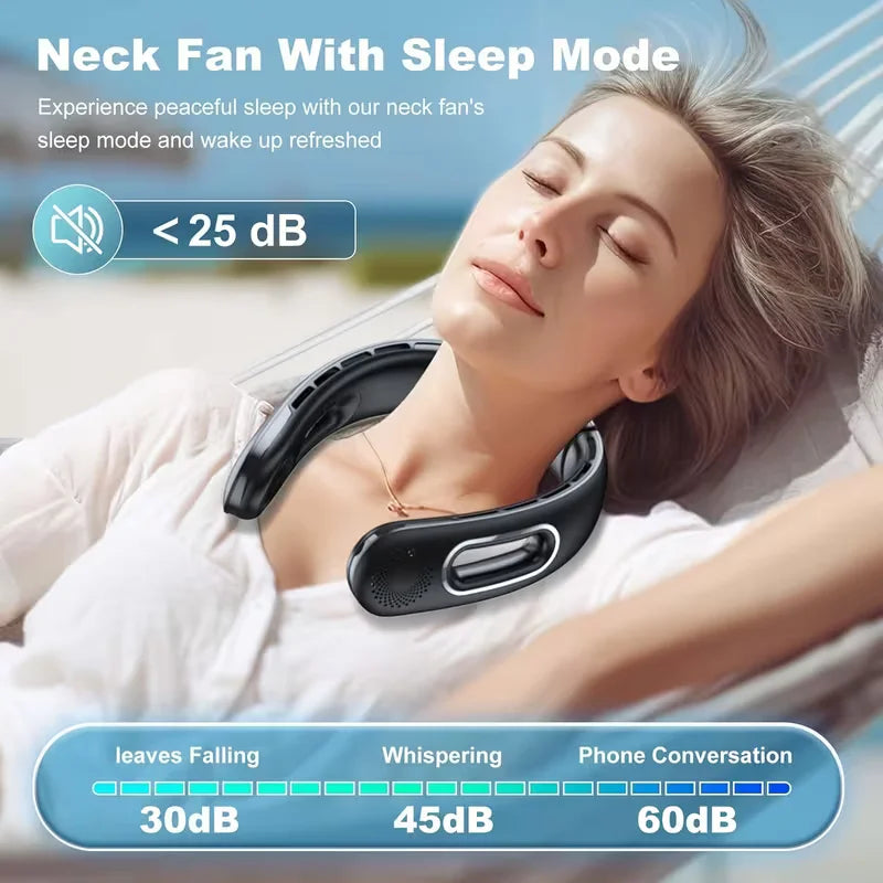 Portable Neck Fan Wearable for Travel