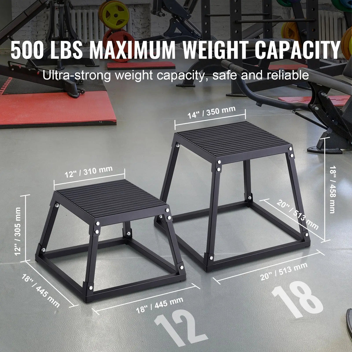 Steel Plyometric Jump Box Anti Slip Fitness Training Platform