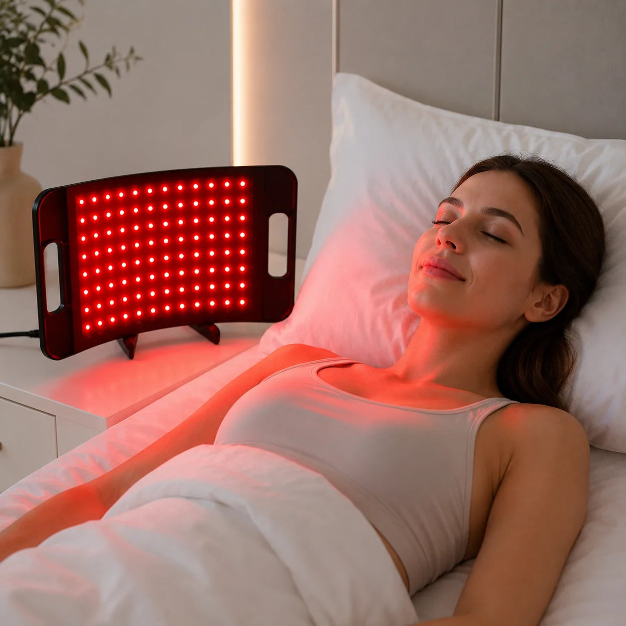 Near Infrared Red Light Therapy Panel With Timer And Stand