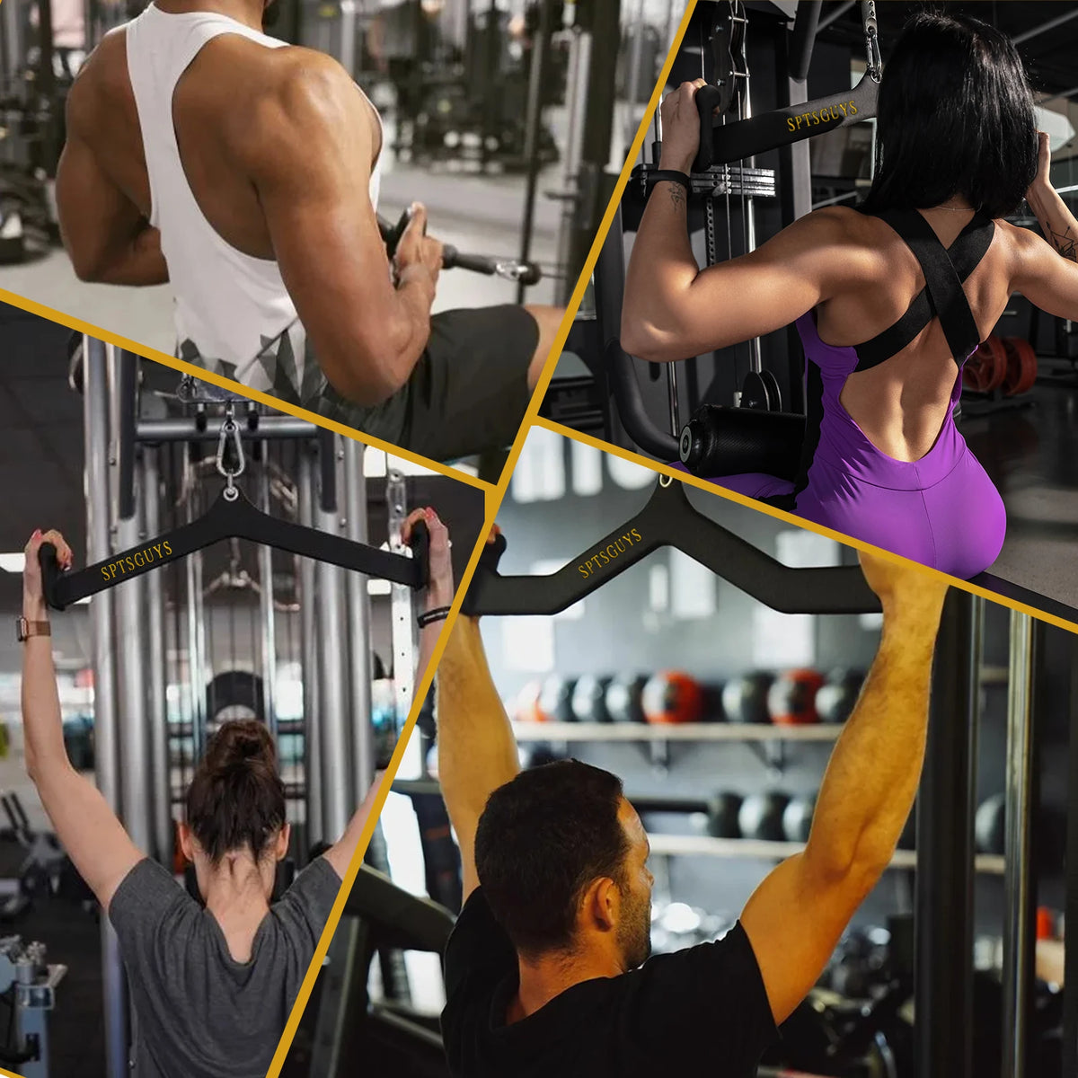 MARSAFIT Lat Pulldown Bar Attachment for Cable Machine Strength Training