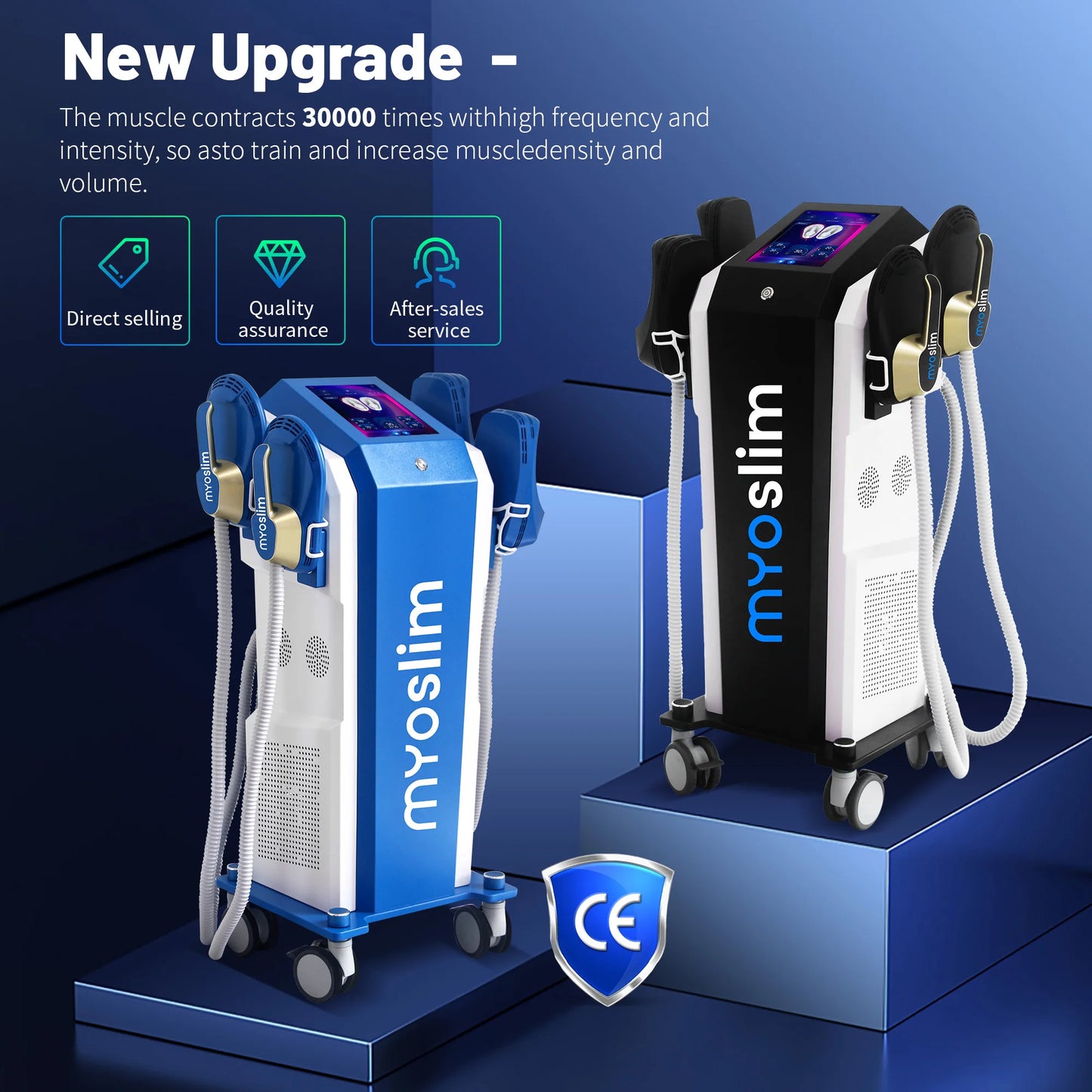 Portable Myoslim Neo EMS Slimming Machine Electromagnetic Muscle Stimulate Fat Burn Body Shaping Muscle Build Beauty Equipment.