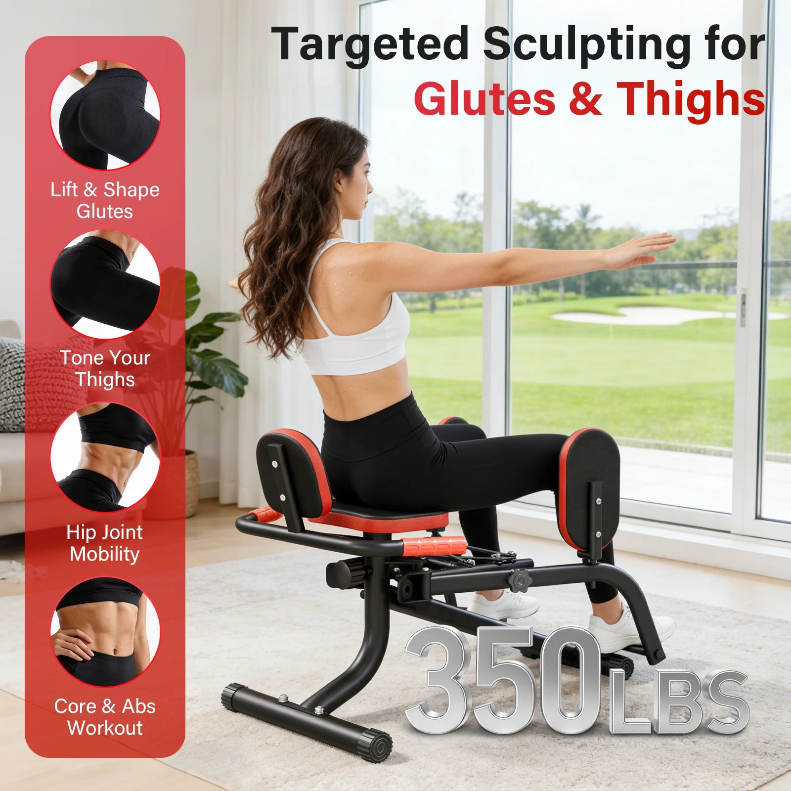 Foldable Dual Motion Home Hip Thigh Exercise Equipment
