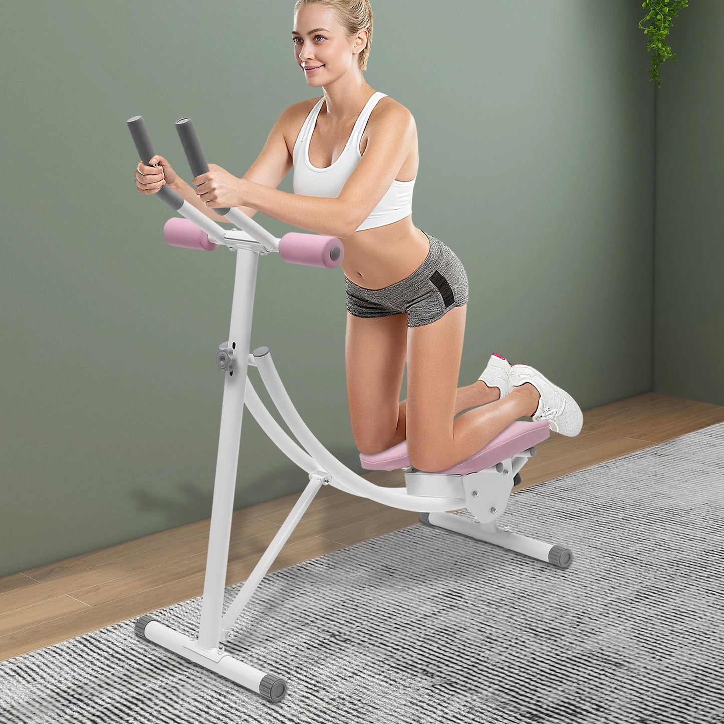 Ab Machine Abdominal Workout Machine Foldable Waist Cruncher Core Toner