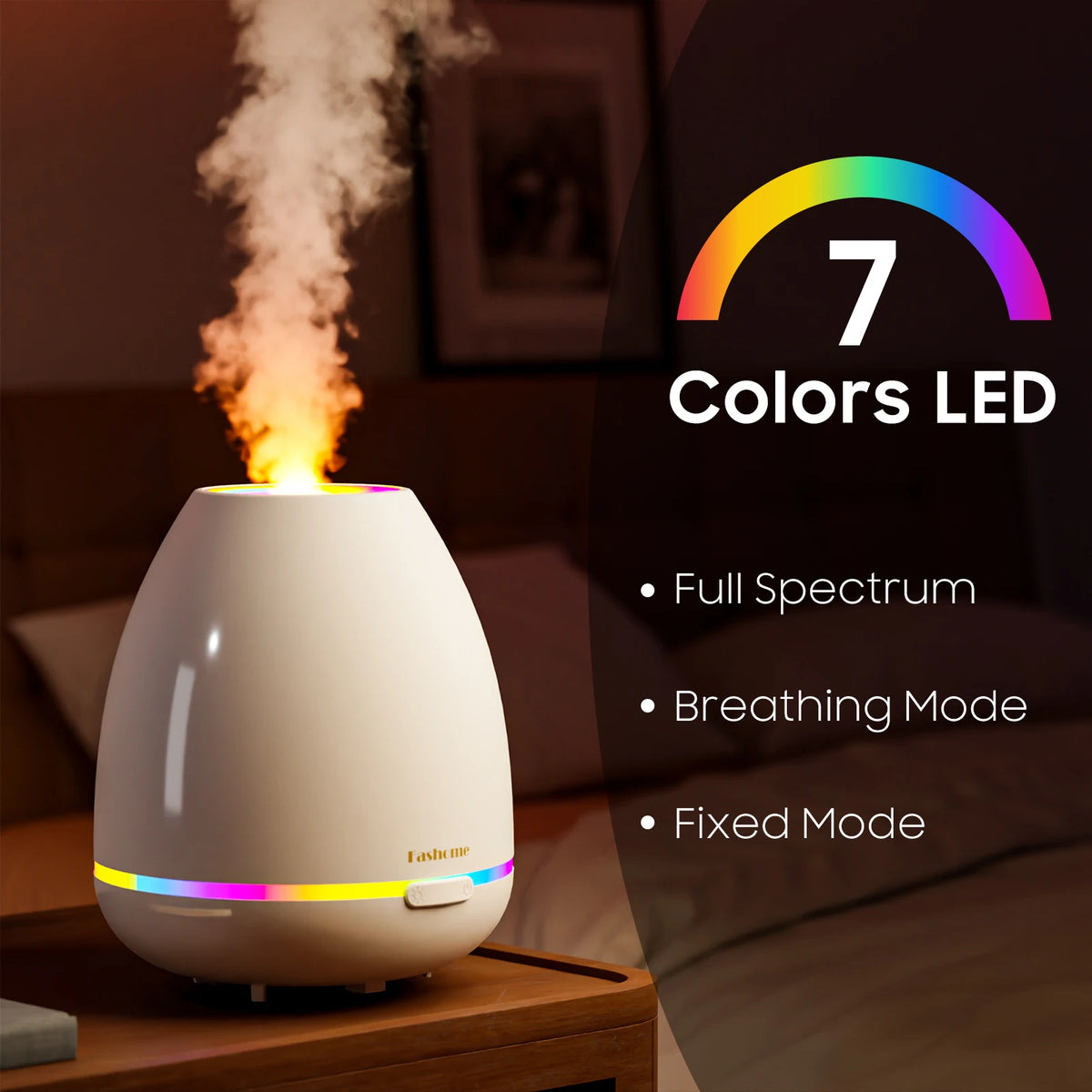 Essential Oil Diffuser, 300ML Small Humidifier And Aromatherapy Diffuser With 7 Color LED Lights