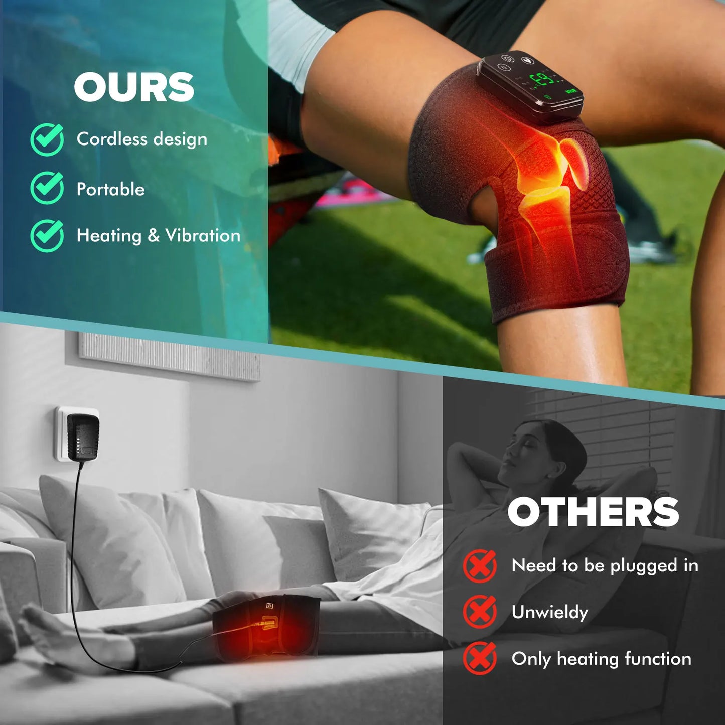 Electric Heating Knee Massage Device with vibration