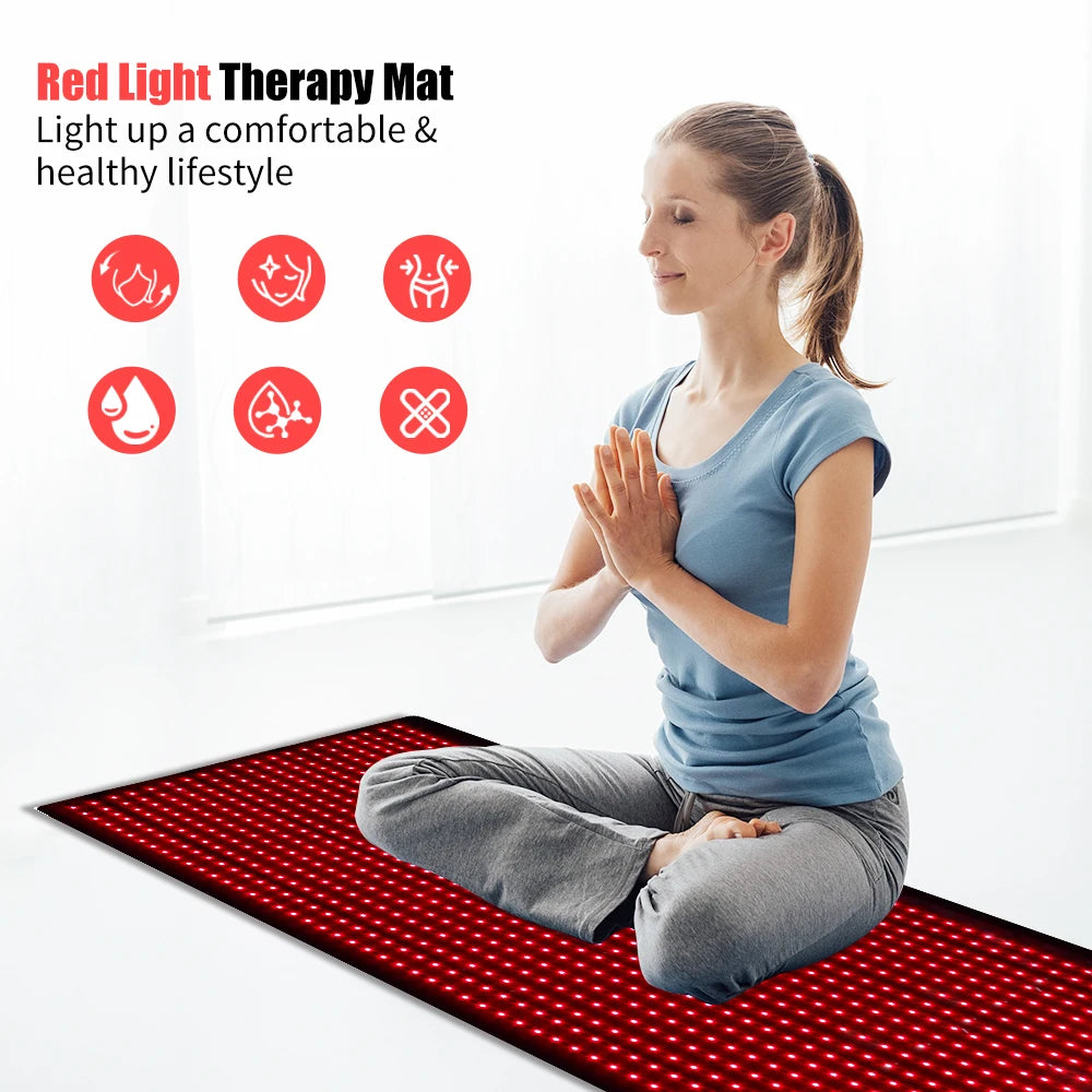 Full Body Red Light Mat 71x31inch Large Infrared LEDs Blanket