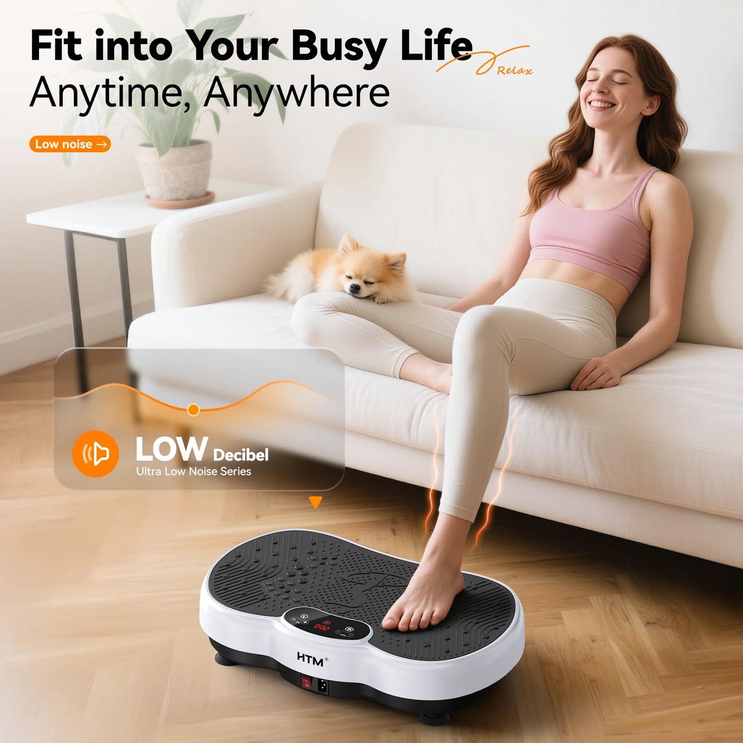 Vibration Plate Exercise Machine With Handles For Full Body Workout