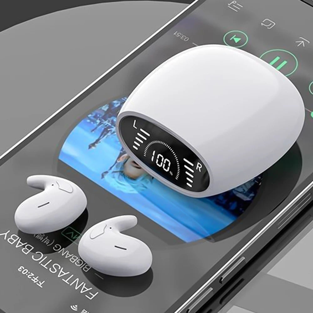 SHUKE Ultra Thin Sleep Headphones Bluetooth 5.3 Invisible Earbuds Waterproof