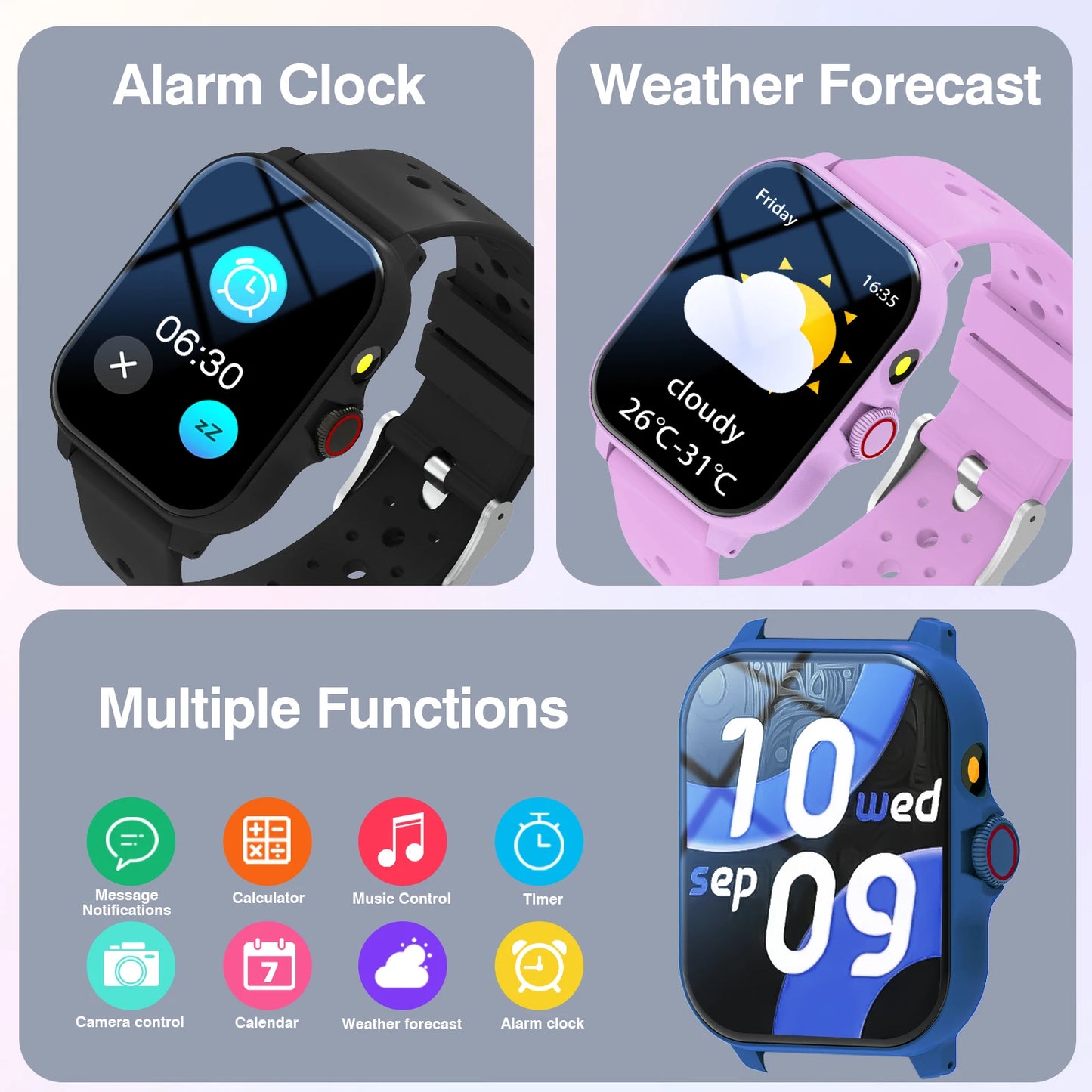 New Smart Watch for Men and Women,Wireless Calling,Multiple Sports Modes,LED Lighting,Weather Forecast,Music,For IPhone & Android, Modern Style,HD Screen Display, Ideal Gift