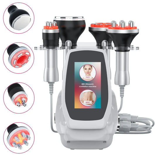 4 in 1 80K Cavitation Ultrasonic Body Slimming Machine Beauty Devic  Facial Massager Skin Tighten Face Lifting Vacuum Suction