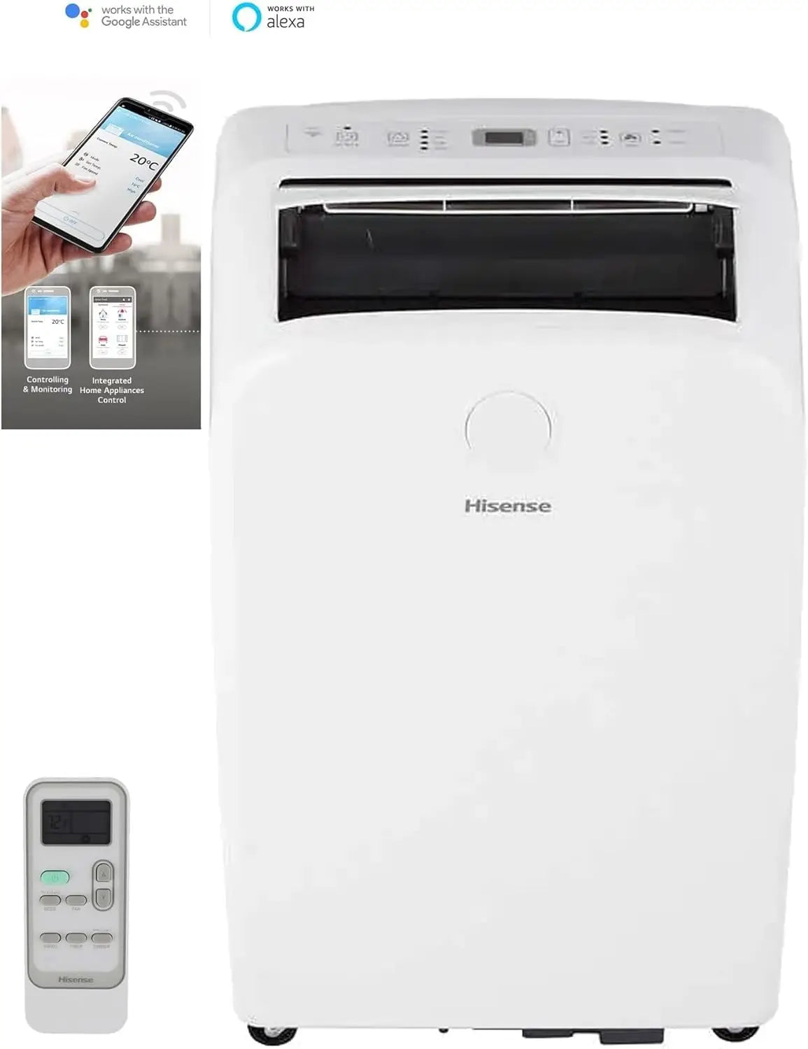 8000 BTU Dual Hose Portable Air Conditioner Heat Pump Renewed