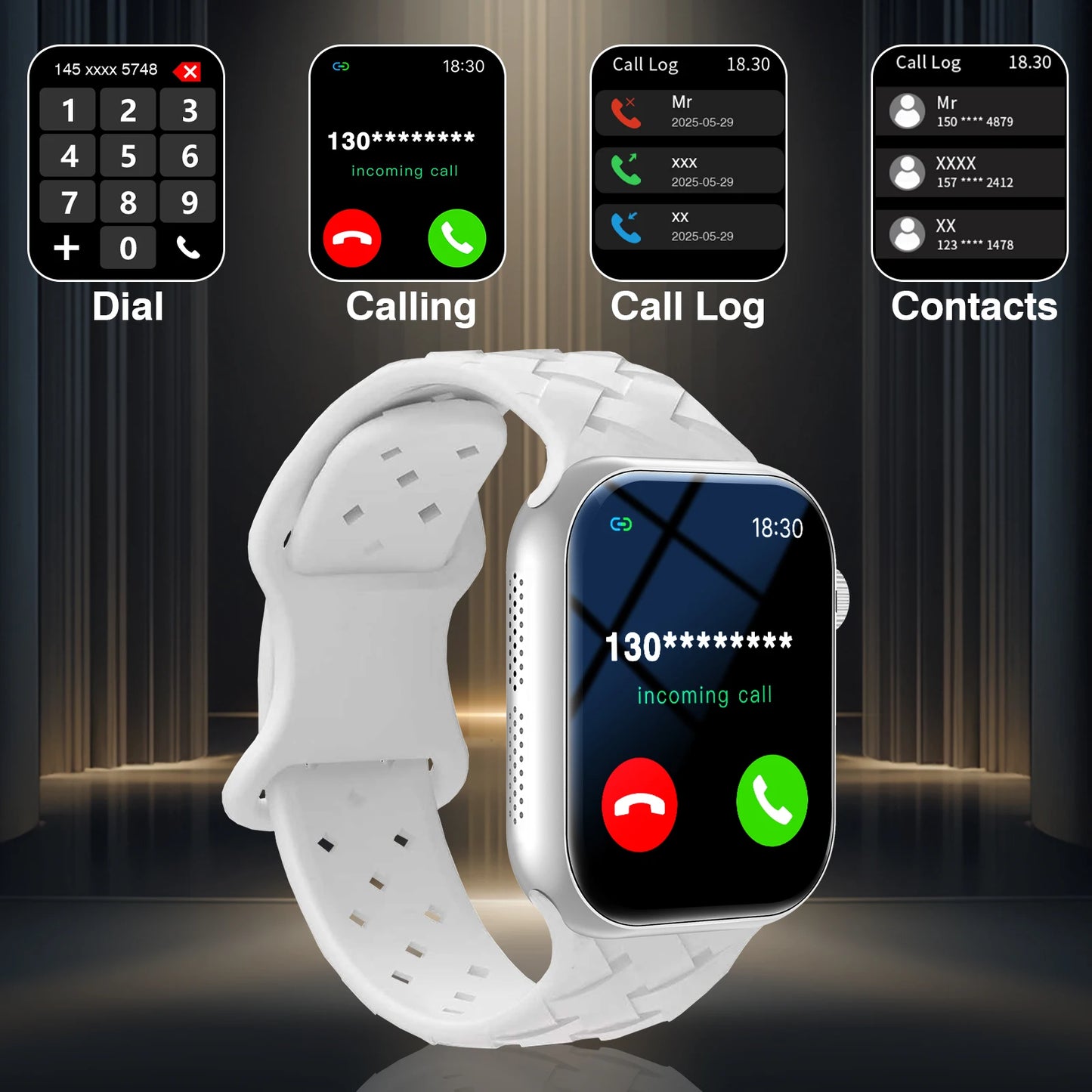 New Smart Watch for Men & Women - Wireless Call Watch,Sedentary Reminder, Calculator, Alarm Clock, Multiple Sports Modes, High Appearance Level Sports Watch, Suitable for Casual Daily Wear,For Android and IPhone