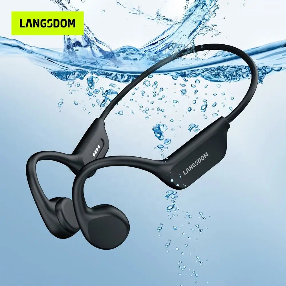 Bone Conduction Bluetooth Headphones IPX8 Waterproof With 32G TF Card