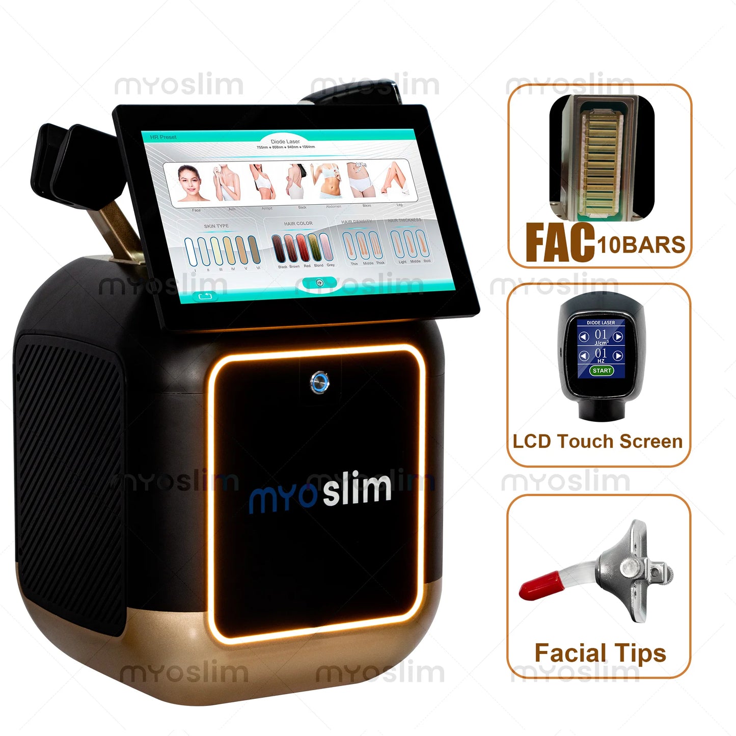 5000W FAC Diode Hair Removal 755 808 940 1064nm Soprano Painless Permanent Hair Removal CE Certified Alexandrite Device