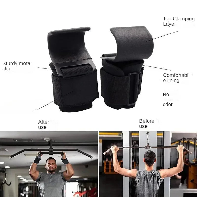Weight Lifting Hooks Non-Slip Straps for Deadlift