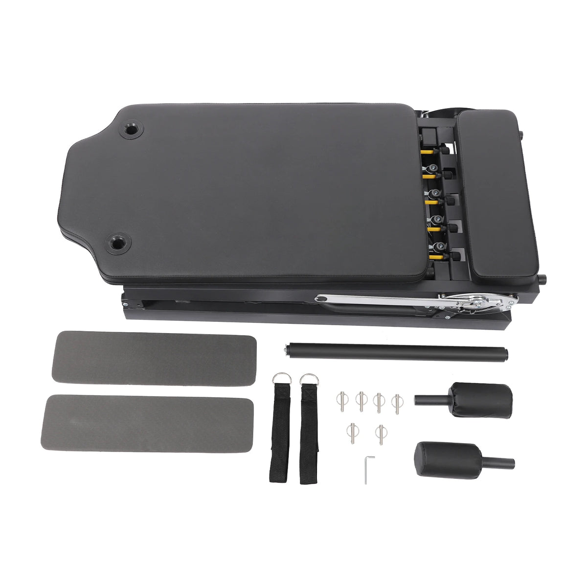 Foldable Pilates Reformer Machine for Portable Full Body Fitness Training