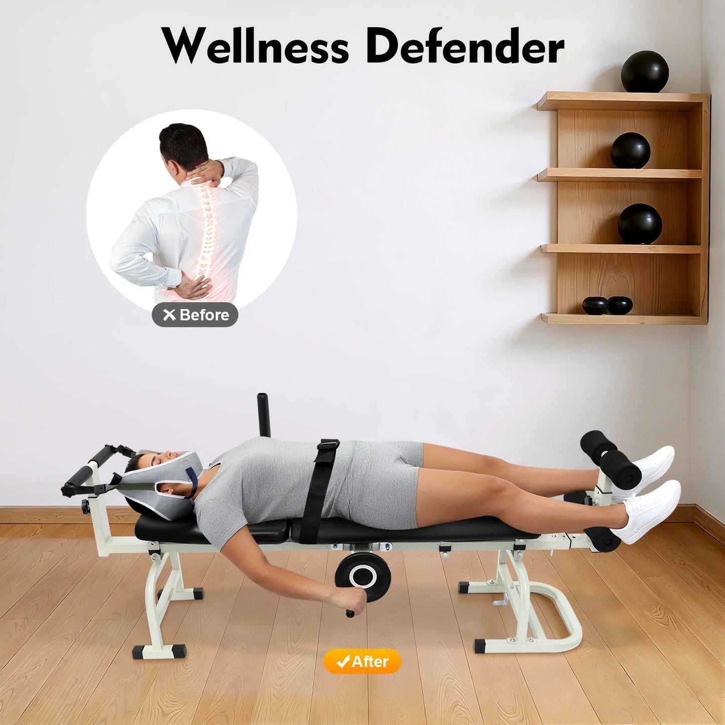 Back Stretch Bench Multifunctional Cervical Traction Device