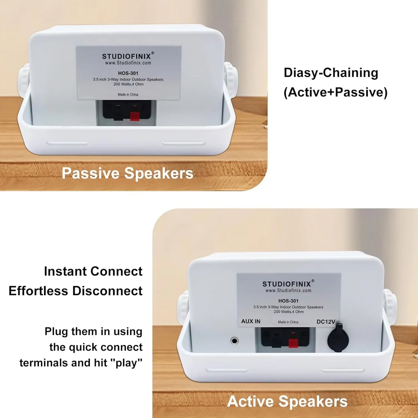 STUDIOFINIX Waterproof Outdoor Bluetooth Speakers 300W