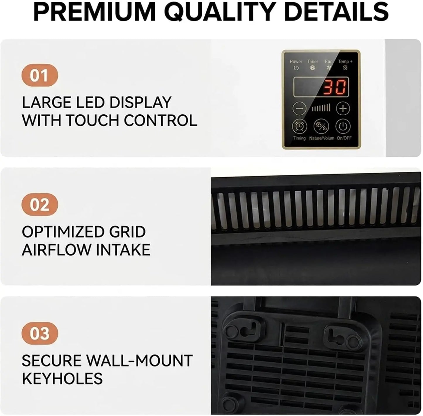 Portable Wall-Mounted Air Conditioner Fan Heating Cooling