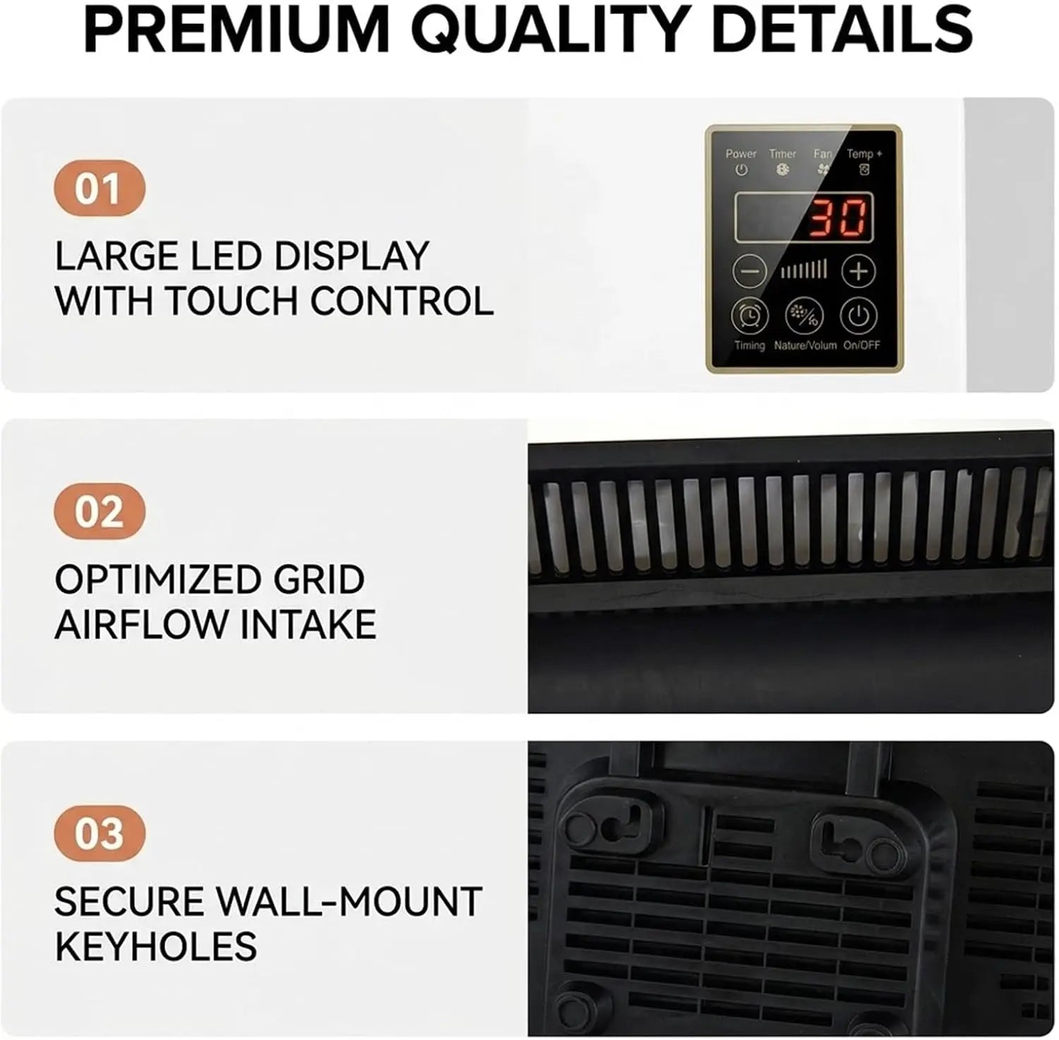 Portable Wall-Mounted Air Conditioner Fan Heating Cooling