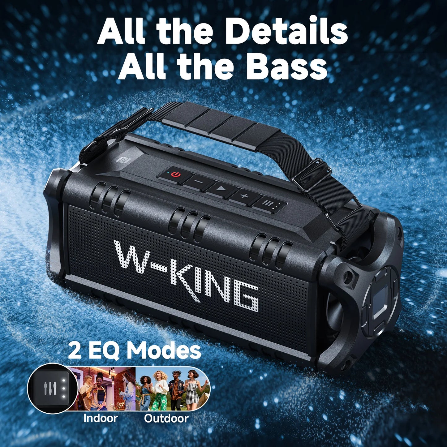 W King D8 Bluetooth Speaker 50W RMS IPX6