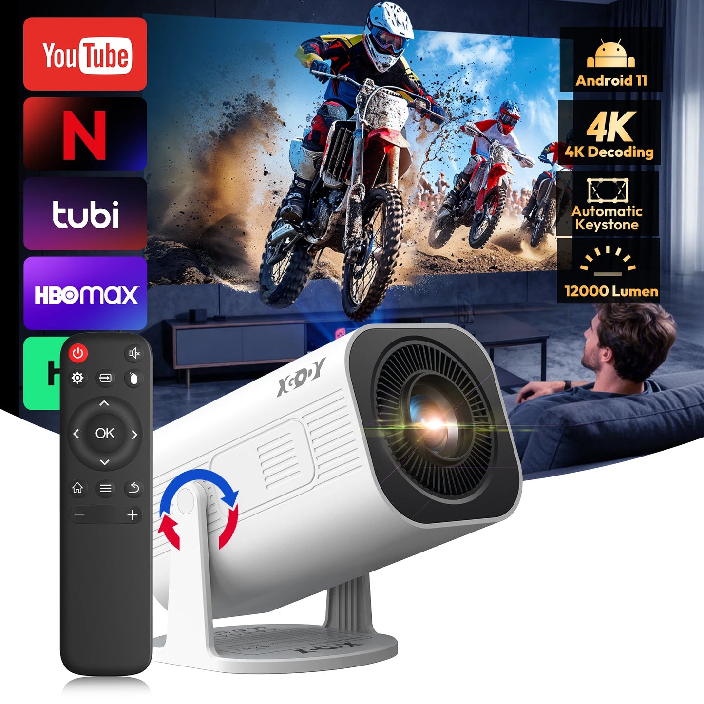 XGODY Portable Gimbal 3 Pro Projector