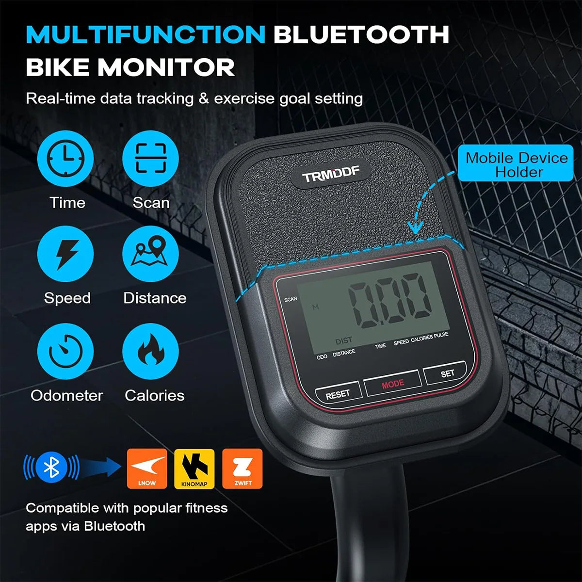 Pooboo Air Resistance Exercise Bike With Dual Action Handlebars