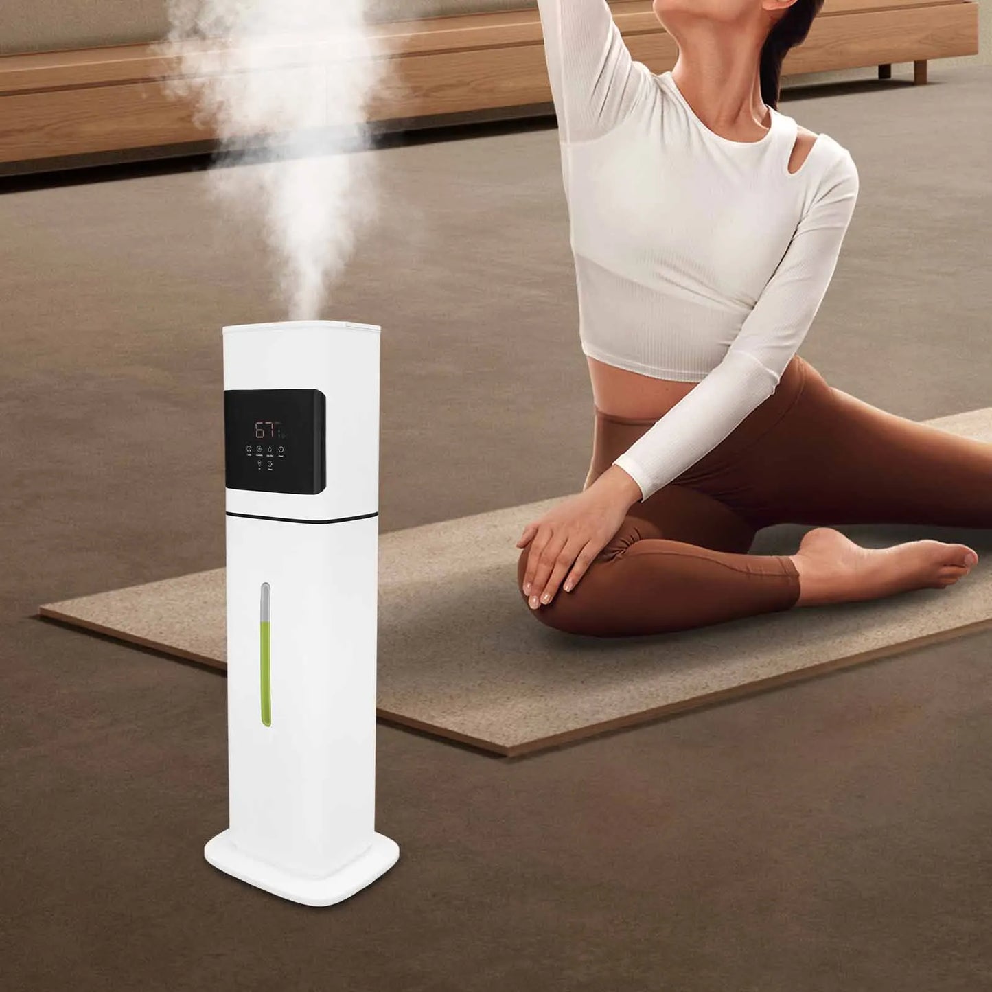 8L/2.11Gal Smart Humidifier with Remote Control Humidifier for Bedroom Large Room 3 Mist Modes for Home Office Plant