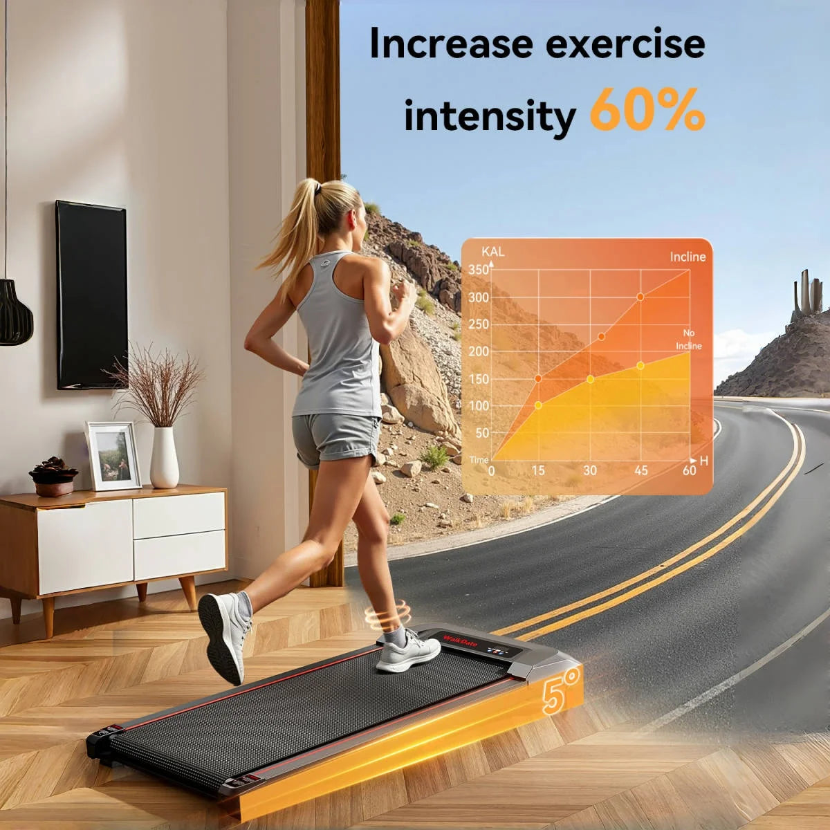 Bestgod Folding Electric Treadmill Walking Pad With Remote LCD