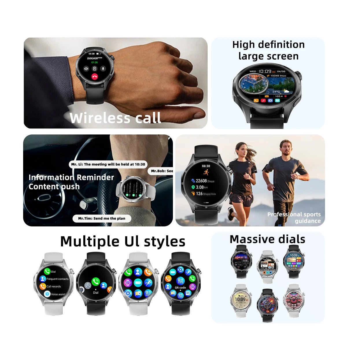 2026 New Smart Watch Men 1.52" HD IPS Screen Bluetooth Call Fitness Tracker Heart Rate Monitor Sports Smartwatch Gift