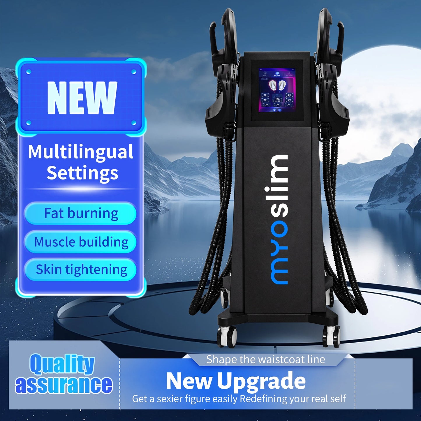 MYOSLIM 6500W EMS Body Sculpt Machine For Fat Reduction