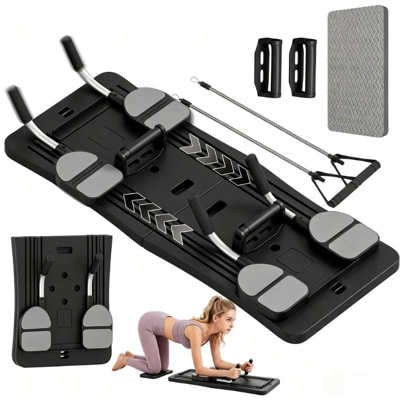 Foldable Multifunctional Workout Board with Resistance Bands and Core Trainer