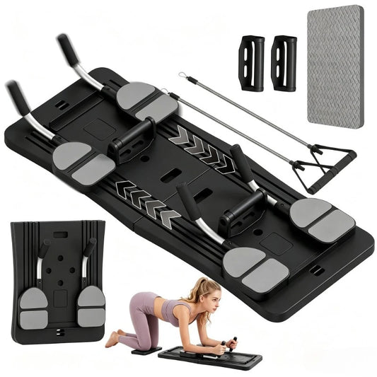 Foldable Multifunctional Workout Board with Resistance Bands and Core Trainer