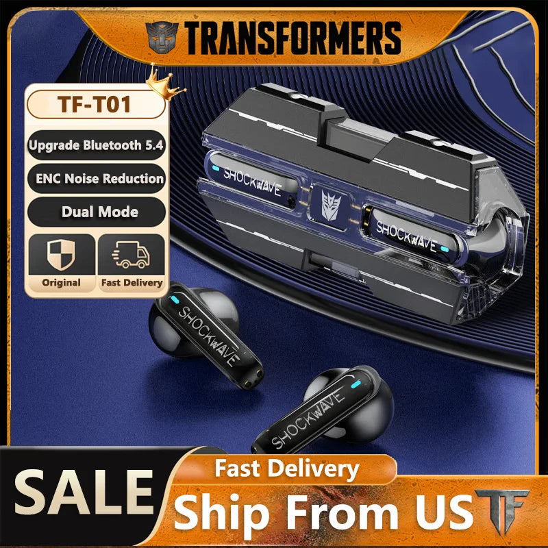 Transformers TF-T01 Gaming Earphones Bluetooth 5.3 ENC Noise Reduction