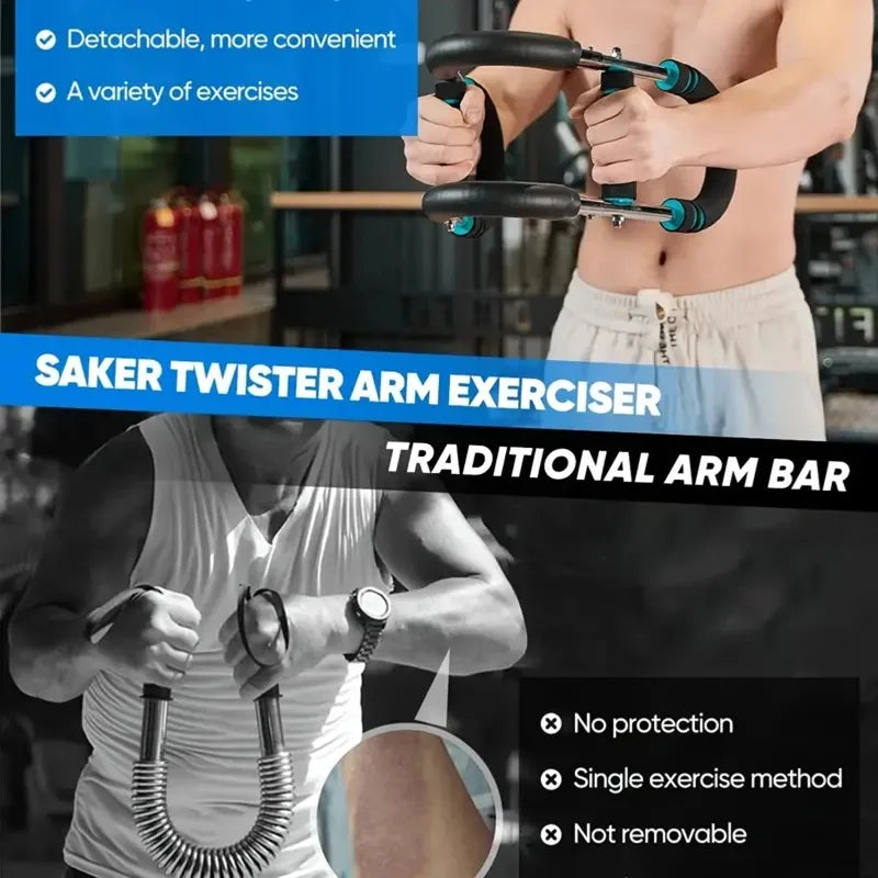 Adjustable Power Twister Bar For Home Upper Body Strength Training