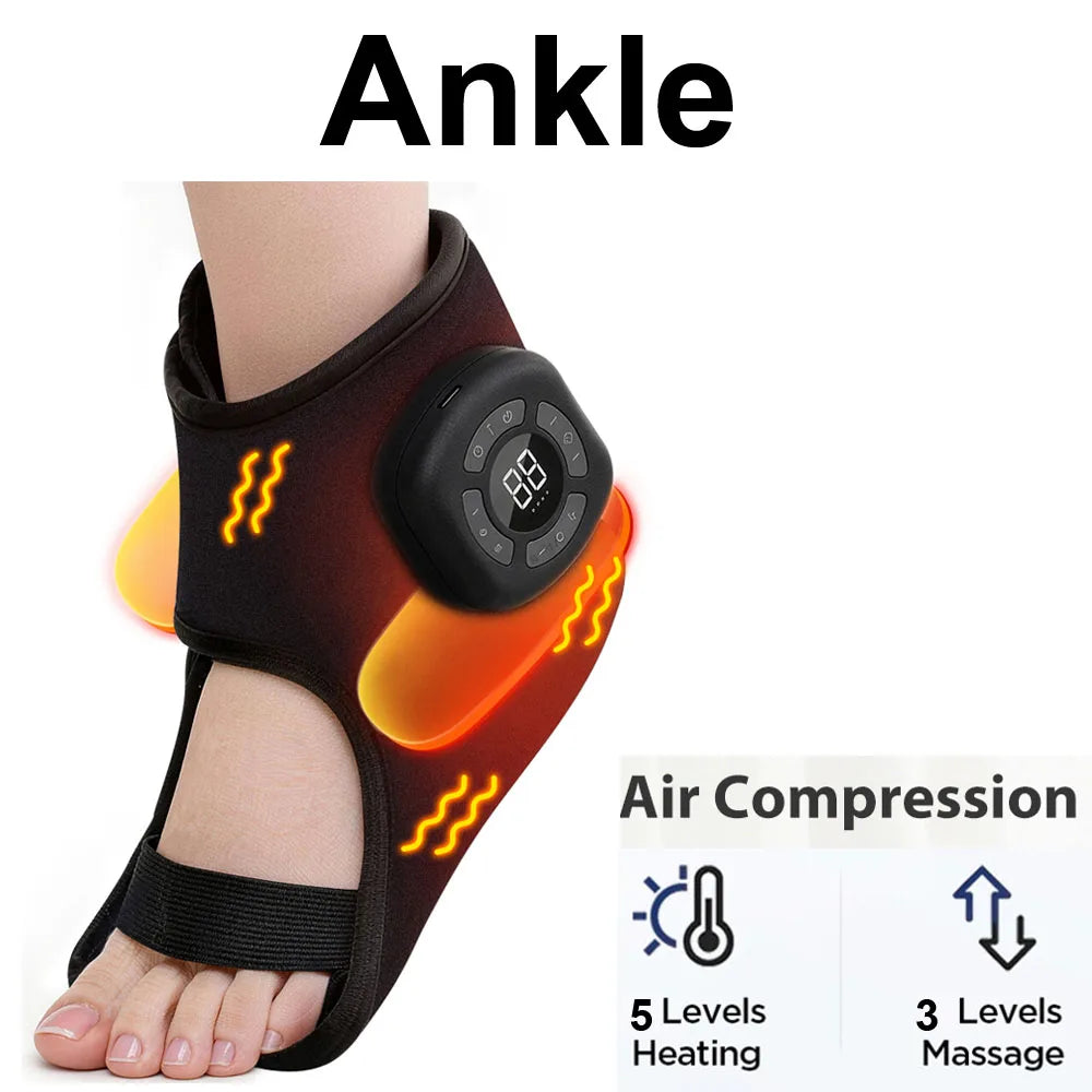 Heating Ankle Massage Belt Electric Hot Compress Vibration Massage Foot Ankle Guard Band Support Brace