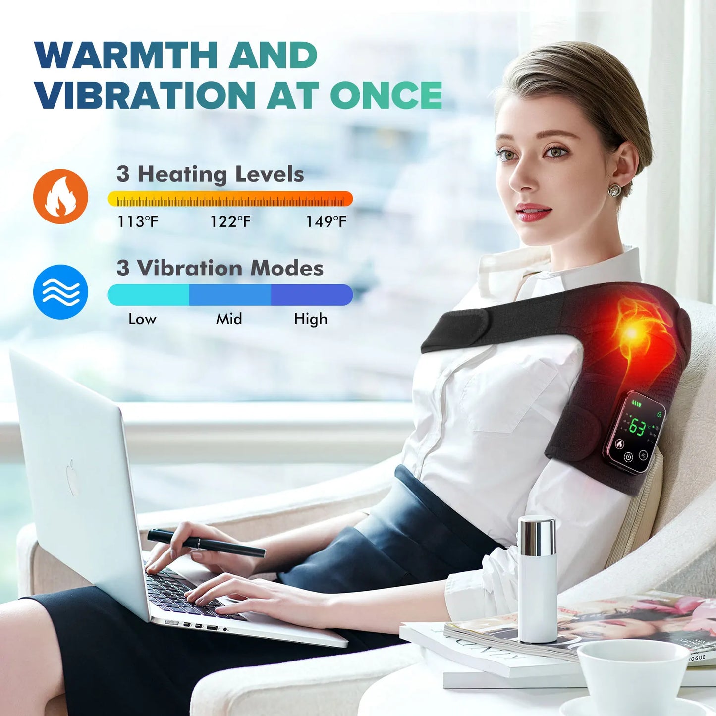 Electric Heating Knee Massage Device with vibration