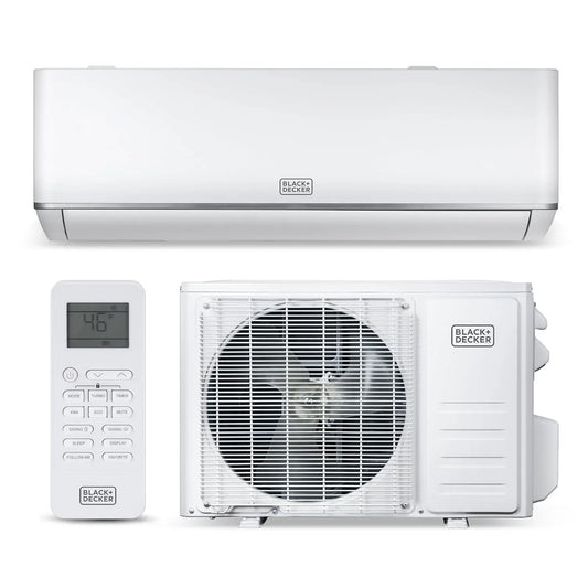 BLACK+DECKER 9,000 BTU Smart Mini Split Air Conditioner with Heat, Inverter Compressor, Wi-Fi, Voice Control, ENERGY STAR, 24 SE