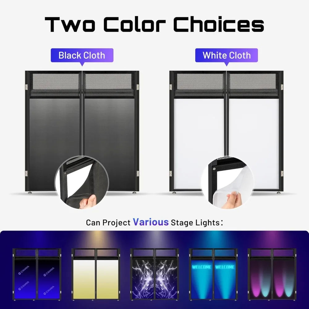 Portable DJ Booth Stand for Laptop and Controller Foldable