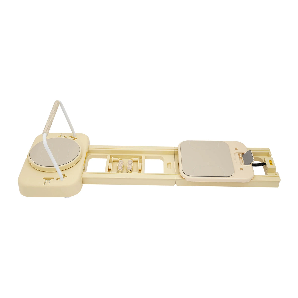 Foldable Pilates Fitness Board With Resistance Bands And Ab Wheel