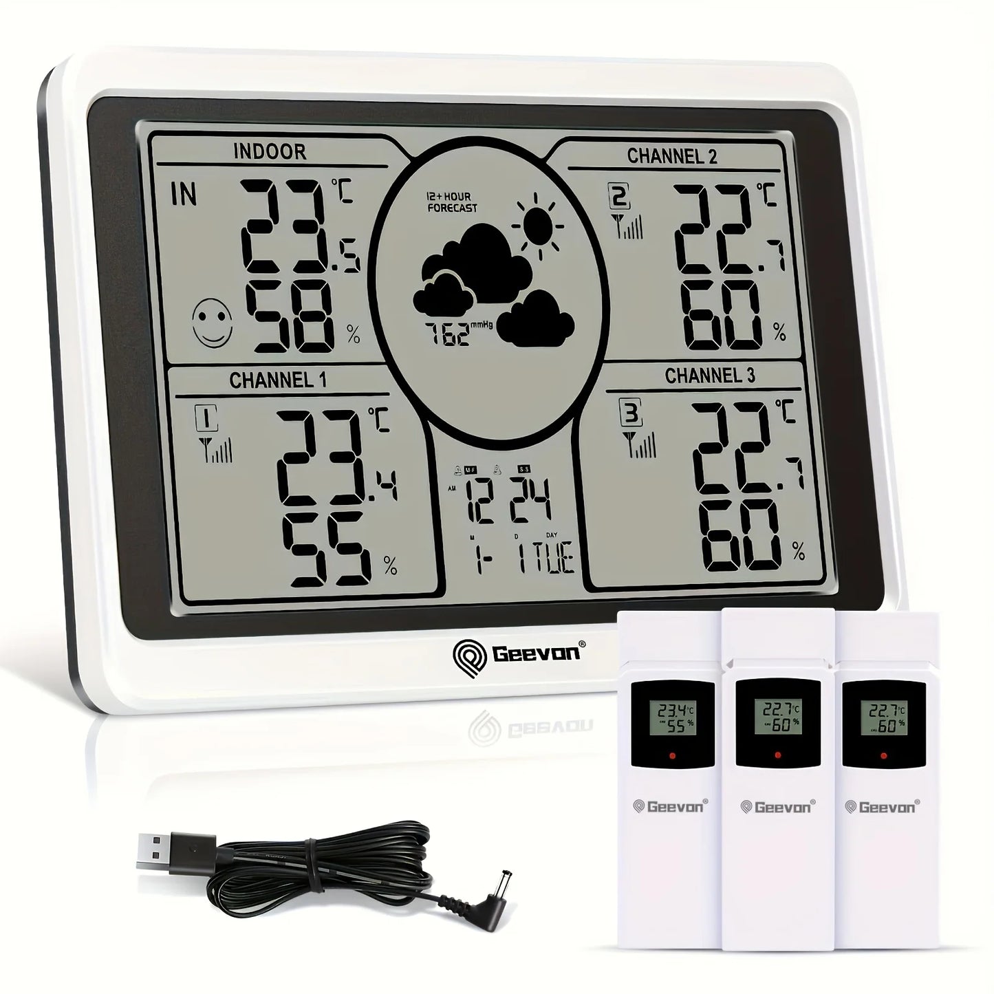 Geevon Weather Station Indoor Outdoor Thermometer