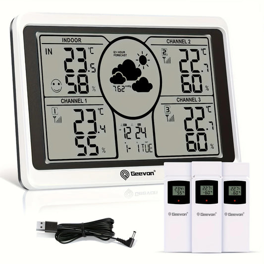 Geevon Weather Station Indoor Outdoor Thermometer