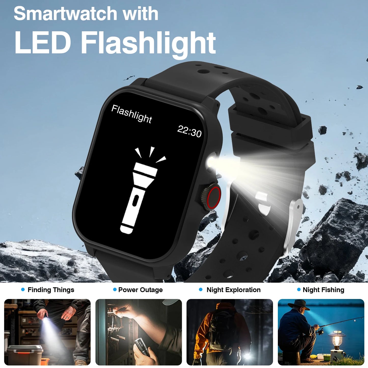 New Smart Watch for Men and Women,Wireless Calling,Multiple Sports Modes,LED Lighting,Weather Forecast,Music,For IPhone & Android, Modern Style,HD Screen Display, Ideal Gift