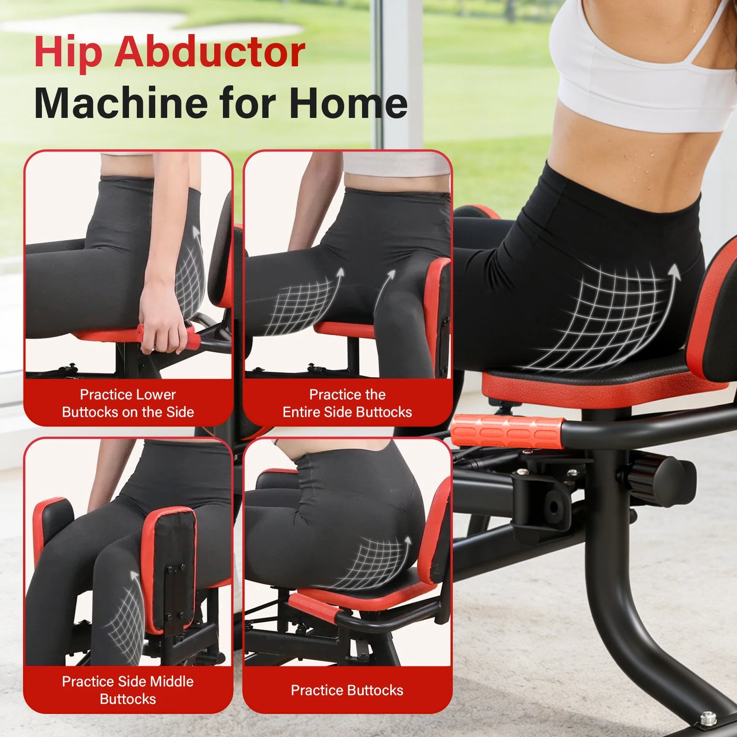 Foldable Dual Motion Home Hip Thigh Exercise Equipment
