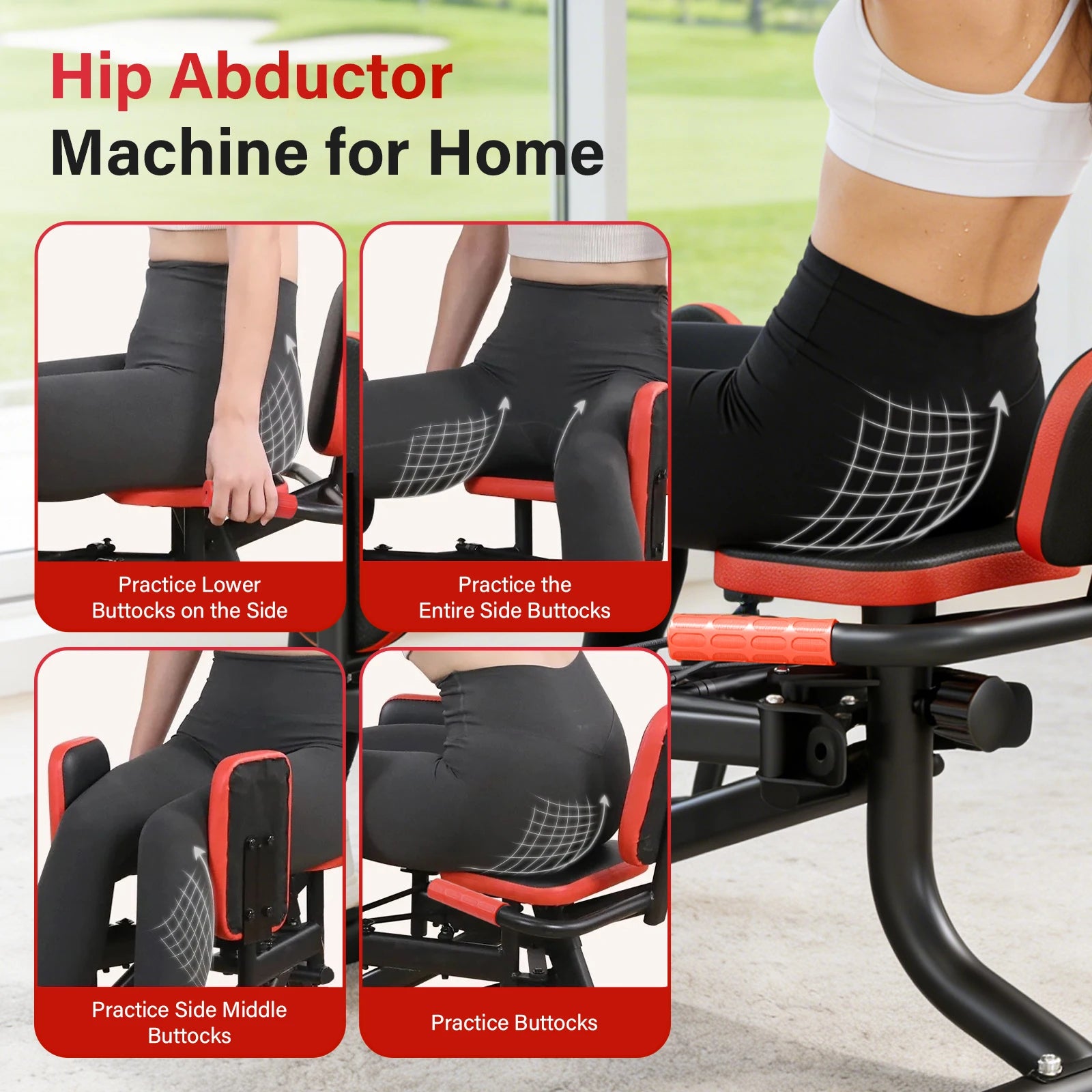 Foldable Dual Motion Home Hip Thigh Exercise Equipment