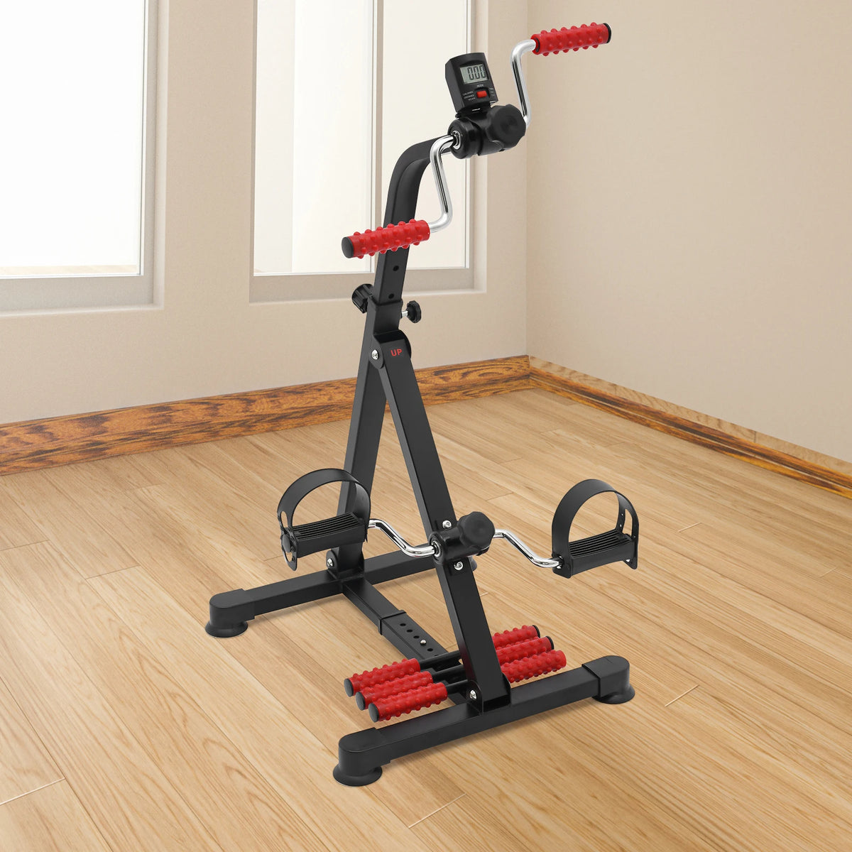 Pedal Exerciser Bike With Monitor For Convenient Home Fitness Training