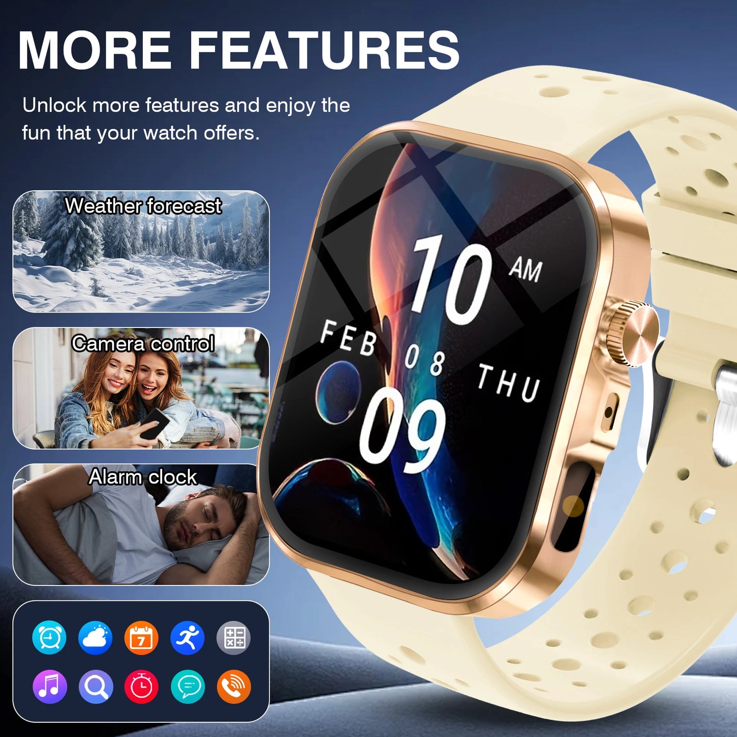 LOMAXFR Smartwatch Bluetooth Call Fitness Tracker With Multiple Modes