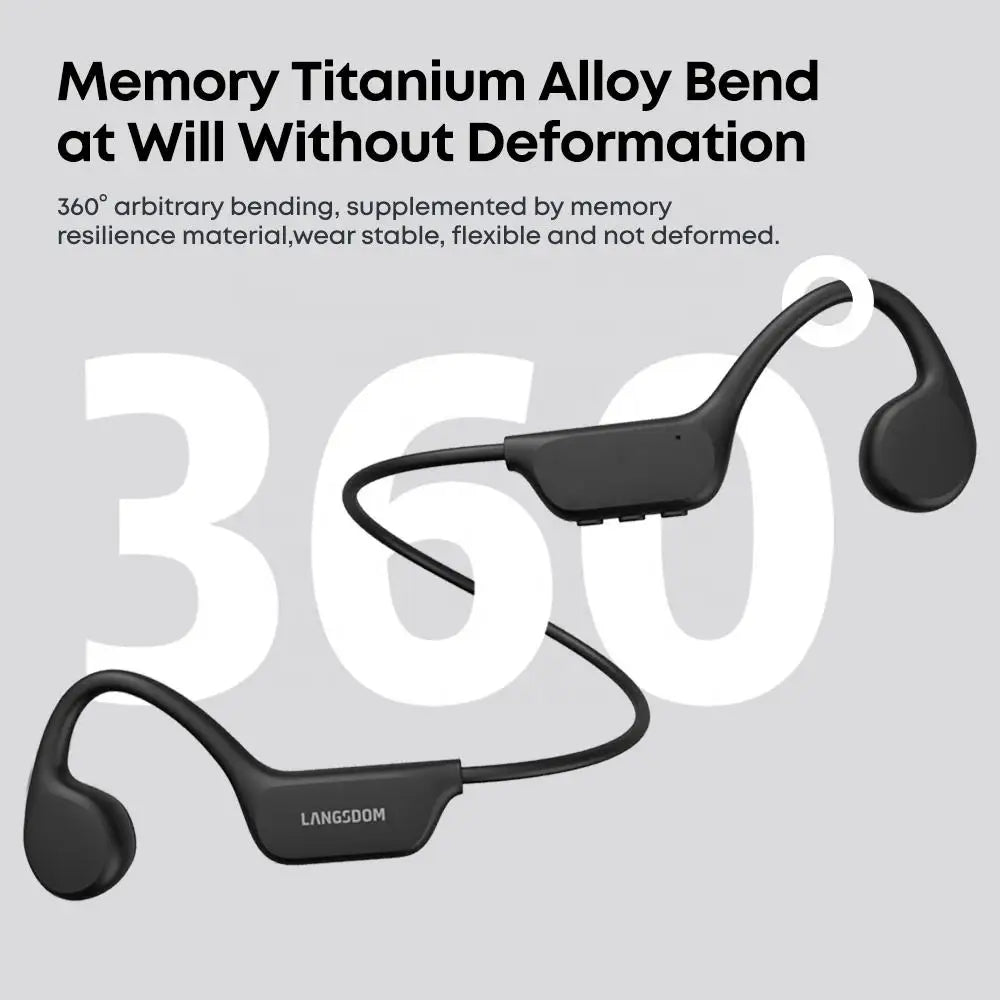 Bone Conduction Bluetooth Headphones IPX8 Waterproof With 32G TF Card