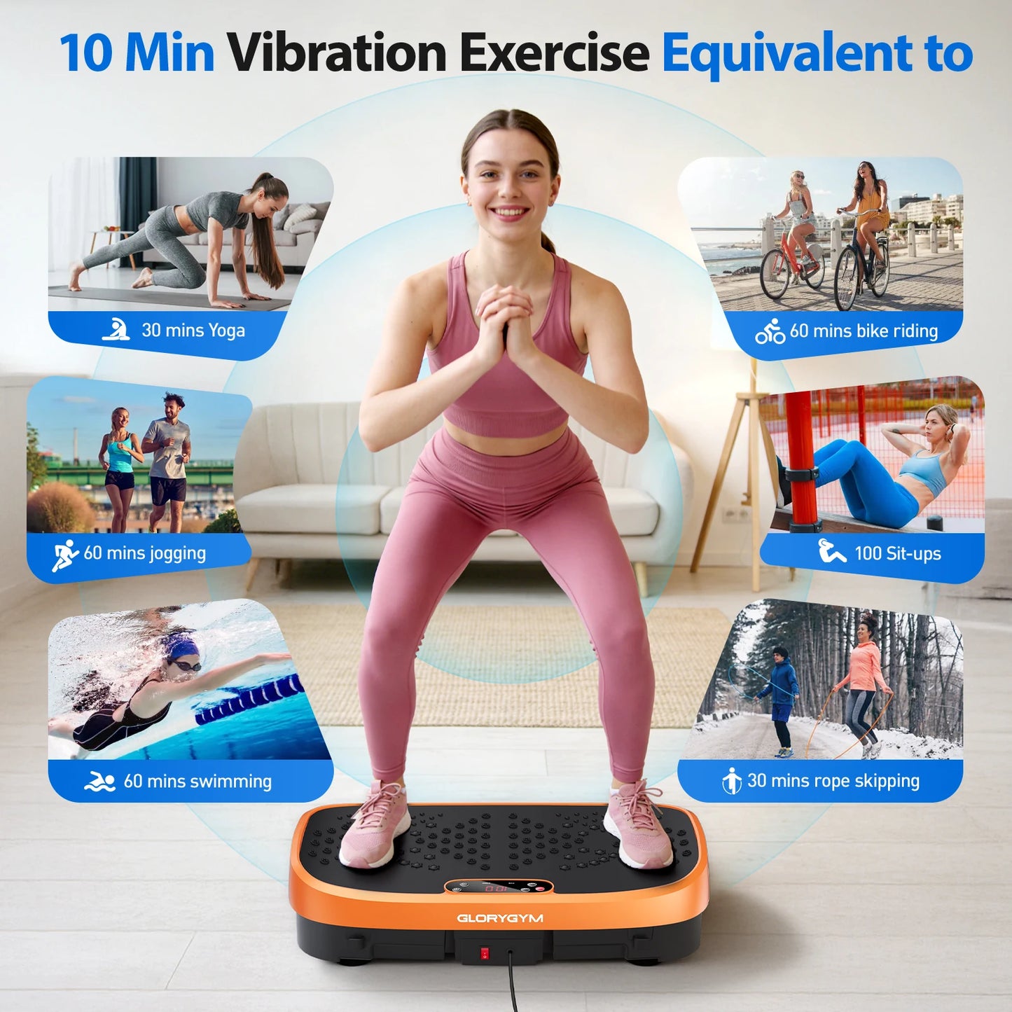 Vibration Plate Exercise Machine With 120 Levels And Quiet Operation