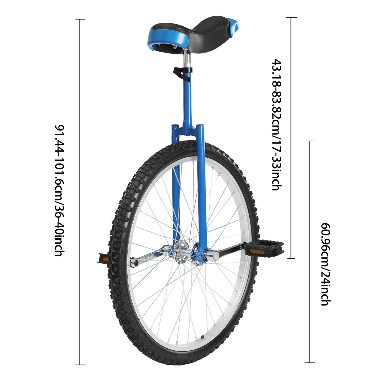 Height Adjustable Unicycle With Manganese Steel Frame For Balance Training
